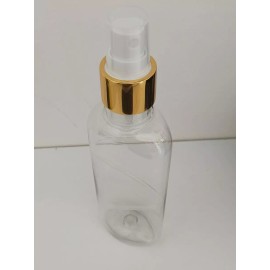 Meliars Botella Pet Oval 125 Ml Con Atomizador Dorado (10 Piezas)
