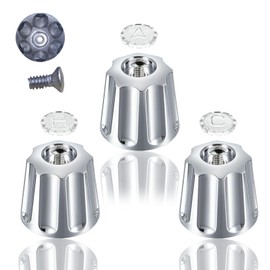 3 Piece Shower Knob Replacement Set,12 Tooth Broach Stem,Replacement Compatible with Price/Pfister Verve Tub Shower - Hot/Cold/Diverter Handles,Easy to Replace and Maintain,Durable Metal Material