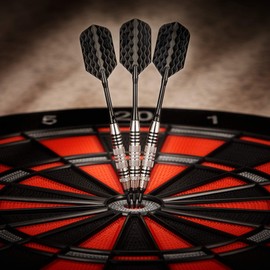 Viper Bobcat Adjustable Weight Soft Tip Darts with Storage/Travel Case: Nickel Silver Plated, Black Rings, 16-19 Grams