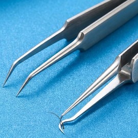 Yellow Fix Partner Ingrown hair tweezers, sebum removal tweezers, eyebrow waxing tweezers, straight type / 인그로운헤어핀셋 피지뽑는핀셋 눈썹 왁싱 족집게 일자형