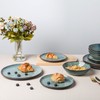 AmorArc Ceramic Dinnerware Sets,Handmade Reactive Glaze Stoneware Plates and Bowls