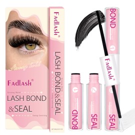 Lash Bond and Seal 2 IN 1, Lash Cluster Glue for Eyelash Extensions, Eyelash Glue Individual Lashes for DIY Lash Extensions, Eyelash Adhesive Strong Hold 72H for Sensitive Eyes