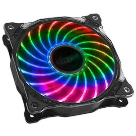 Akasa Vegas X7 | RGB Fan | Low Noise Case Fan | 1200 RPM | 4 Pin RGB LED Connector | Anti-vibration Pads | 120mm PC Fan | For PC, Heatsink, CPU Cooling, Ventilation | AK-FN093