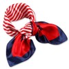 Neck Square Scarf Cool Silk Feel Red White Blue Bandana