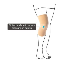 Vissco Ribbed Elasticated Patella Knee Cap - XXL