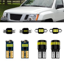 LECCIBUB LED Interior Light Kit Fit For Nissan Xterra 2004-2015,Super Bright 6500K White Interior LED Light Bulbs + License Plate Lights, Plug and Play, Pack of 8