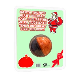 Santa Trumps Holiday Ball Giant Christmas Bath Bomb for Men and Women Funny Political Humor Stocking Stuffers 5 Ounce XL Black Cherry Fizzer