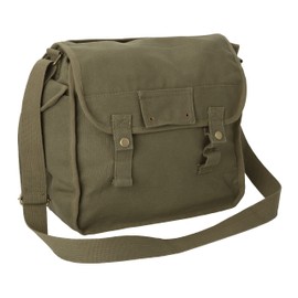 Large Cotton Canvas Side Bag (Olive)