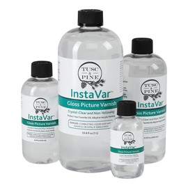 Tusc & Pine InstaVar™ Gloss Picture Varnish - Archival Quality Varnish for Oil, Alkyd, and Acrylic Artists - 3.4oz Bottle