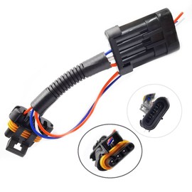 FainWan 2pcs Compatible with Po-laris RZR 900 1000 XP Turbo Tail Light Power Harness Whip Brake Light License Plate Rear Light Plug and Play 3 Wire Power Harness