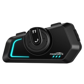 FODSPORTS Motorcycle Income T1, Bluetooth 5.4, Three Function Mode Switching, 5 Noise Cancellation, FM Radio, Connects to Other Incoms, Automatic Recovery, Music Sharing, 2 People Simultaneous Calling