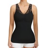 Women's Cami with Built in Bra Padded Tummy Control Compression