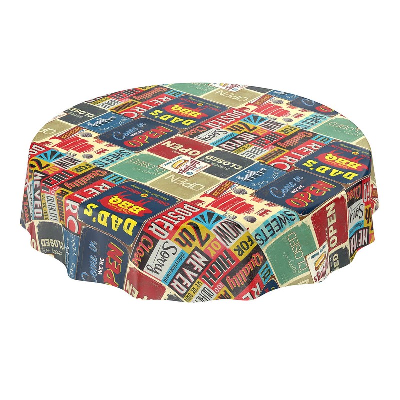 Anro Oilcloth Wax Tablecloth, Washable
