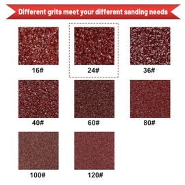 SPEEDWOX 25 Pcs Aluminum Oxide Sanding Discs 24 Grit 5" x 8.75" Center Hole Grinding Wheel for Angle Grinder