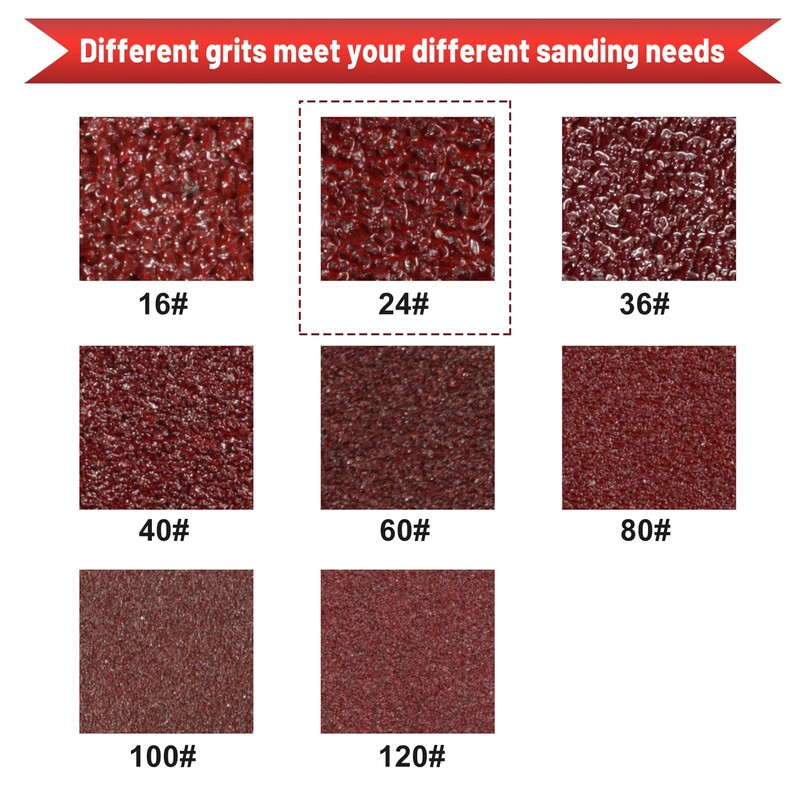 SPEEDWOX 25 Pcs Aluminum Oxide Sanding Discs 24 Grit 5"
