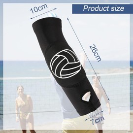 AGDGV Volleyball Arm Sleeves with Protection Pads & Thumb Hole - Padded Compression Sleeves for Passing & Hitting, UV Sun Protection for Women Men Youth Girls, Abeillo Forearm Sleeves 2 Pair