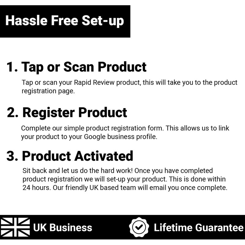 Review us on Google NFC & QR Contactless Card (Black,