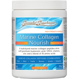 Specialist Supplements Marine Collagen Nourish (Orange & Mango Flavour) Drink Mix, 315g Powder