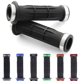 Area1 Lenkergriffe Motorrad Griffe für XT 1200ZE Super Ténéré XT 900 600 XT 125, R XTZ TDM 850 900 Tenere XV 535 750 XV 1100 1300 XV 1600 1700 XVS Dragster XVZ (Stripe,Silber,22/24/25mm)