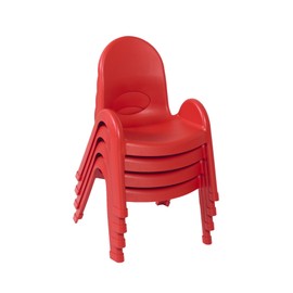 Angeles 9-Inch Value Stack Chairs Set of 4 (Candy Apple Red) (AB7709PR4)