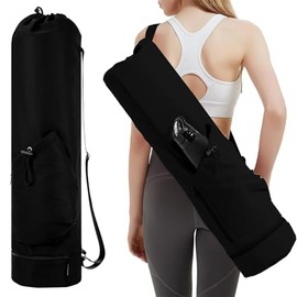 1 Porta Tapete de Yoga, Compartimento Espacioso para Almacenamiento,Ideal para Clases de Yoga, Gimnasio y Viajes