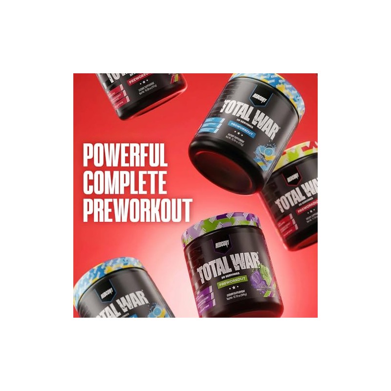 Redcon1 Total War Preworkout: Contiene 320 Mg de Cafe?na de
