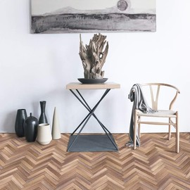 Wood Grain Peel and Stick Vinly Floor Wall Sticker, Non-Slip Tiles Transfer Sticker Roll for Floor Wall, Herringbone, 7.87x118inch