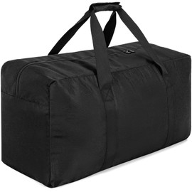 Large Travel Duffle Bag, 100L Gear Bag for Men and Women, Storage Bag Ideal for Overnight Camping and Weekend Getaways, Black