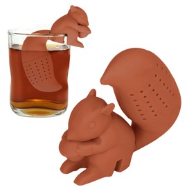 Moofey Silicone Tea Infuser, Squirrel Shape Reusable Tea Diffuser Filter for Tea Lovers, Clever Kitchen Gadget