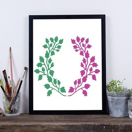 32 Pieces Leaves Stencil Reusable Sheet Painting Stencil Sheet Wall Stencil Leaf Pattern Template Tropical Leaf Reusable