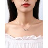 Lynwei Infinity Necklace for Women 925 Sterling Silver Infinity Opal