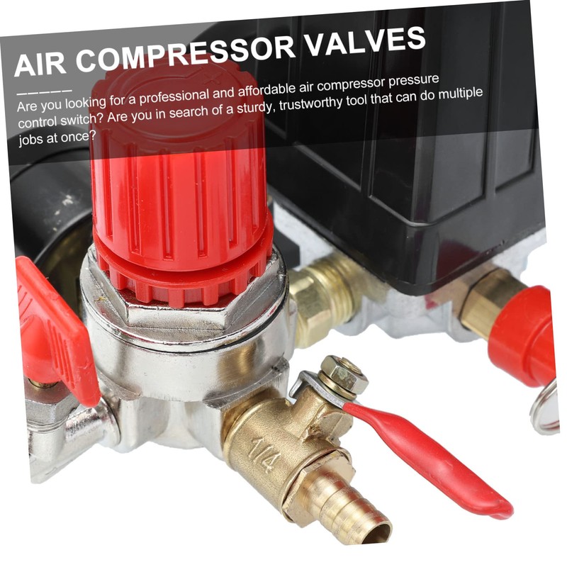Tofficu 1 Set Air Compressor Control Valves Air Compressor Four-hole