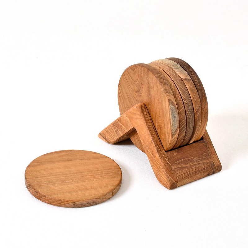 Home Meet Monteque Wooden Coaster Wood Coaster Set, Coaster SET