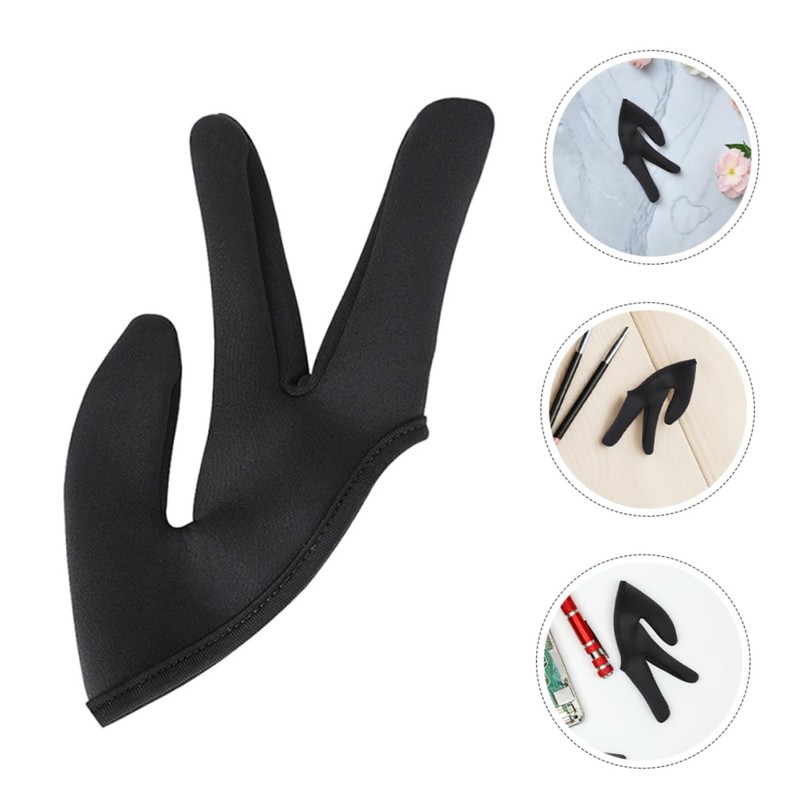 SAFIGLE 2Pcs Heat Resistant Hair Styling Gloves Three Finger Design