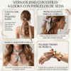 Set de 4 Bufandas Satinadas Bohemias para Mujer, Accesorios Elegantes