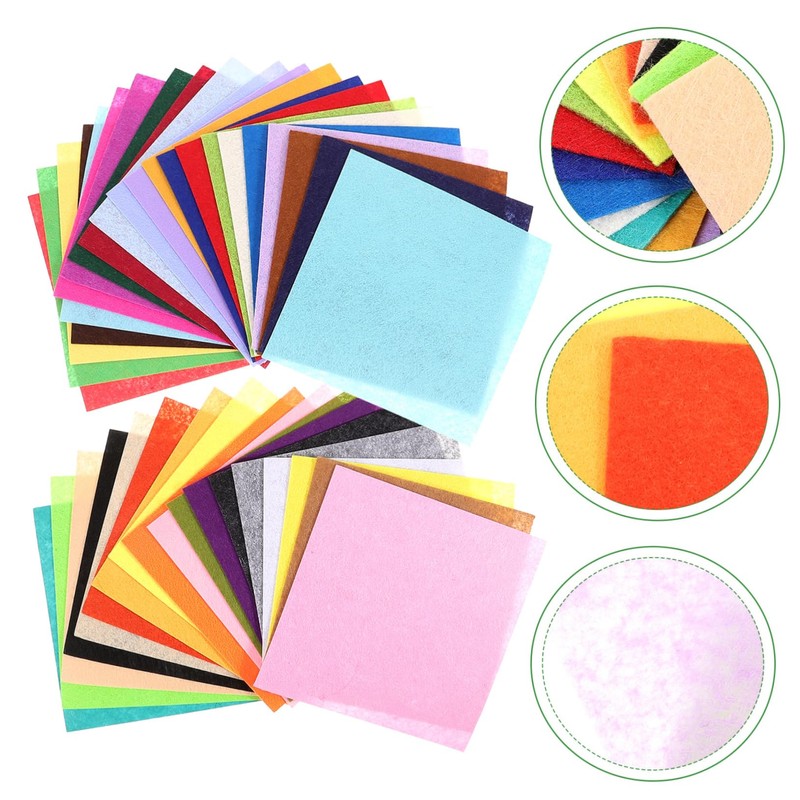 Operitacx 40sheets DIY Craft Felt Sheets Non Woven Fabric Quilting