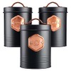 Cooks Professional 3 Piece Storage Canister Set | Labelled Containers