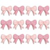 12 Pcs Mini Bow Patches Iron on Pink Coquette Aesthetic