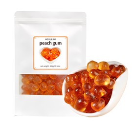 WEIJUEJIYI Peach Glue 300g/10.58oz, Natural Peach Blossom Tears, Crystal Clear, Gum Rich, High Foaming Rate, Dessert Ingredients, Essential for Home Kitchens