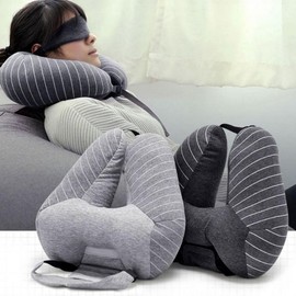 Travel essentials Creative neck cushion Eye patch cushion Multi creative Eye neck cushion (light gray)