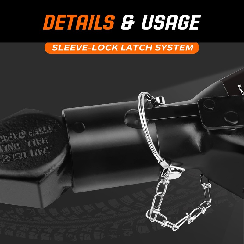 METOWARE 2" A-Frame Trailer Coupler,Fits 2-Inch Hitch Ball, Capacity 7000LBS,