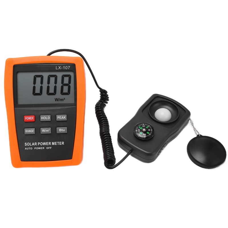 LX‑107 Portable Solar Radiometer Ultraviolet Power Meter with Peak Holding