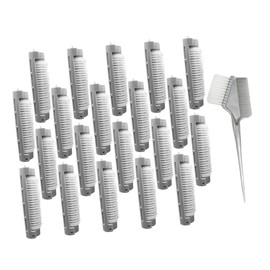 SAFIGLE 20Pcs Hair Roller Clips for Bangs and Hair Self Grip Curling Clips with Brush for Volume Styling Easy to Use Hair Curlers for Quick Hairstyles
