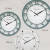 Presentime & Co 13" Farmhouse Series Wall Clock, Shiplap Style,