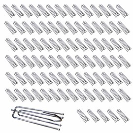 90PCS Stainless Steel Curtain Pleat Hooks,Drapery Hook and Pin for Pleated Drapes 4 Prongs Pinch Pleat Hook Clips,Traverse Pleater 4 End Curtain Hangers for Window Door Bathroom Curtain