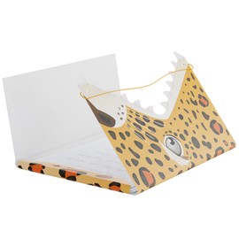 MONUMI - Document Folder A4 with Animal Pattern, Document Bag A4 for Children, Document Folder A4 for Filing Elastic Closure, Document Sleeves for Classroom Organisation: Leopard