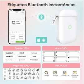 LUMEZING D11 Pro Impresora de Etiquetas Portátil, 203 dpi Impresora Térmica Portátil Bluetooth con Etiquetas de 15 x 30 mm, Varias Plantillas, Fácil de Usar para Oficina, Hogar, Negocios, Monocromo.