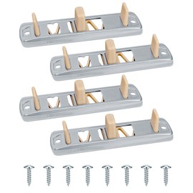 IWIWE N 6560 Sliding Closet Door Floor Guide Kit Compatible with Prime-Line N 6560 Stamped Steel Closet Door Guides for Floor Fits 3/4" to 1-3/8" Doors (Brown-4 Pack)