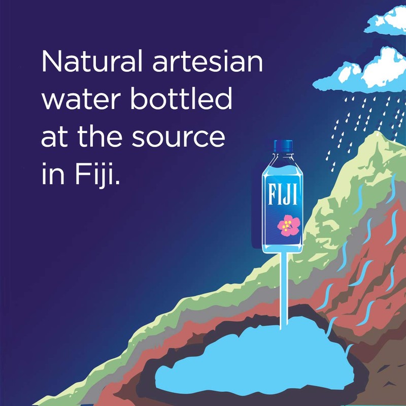 FIJI Natural Artesian Water, 16.9 Fl Oz Bottle (6-Pack)