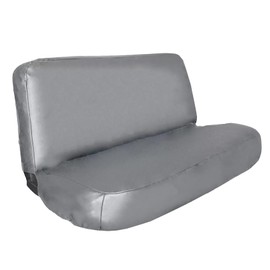 BuliBoao Universal Full Size Bench Pickup Truck Seat Cover Fits for Chevy for Dodge for Ford PU Leather, Gray